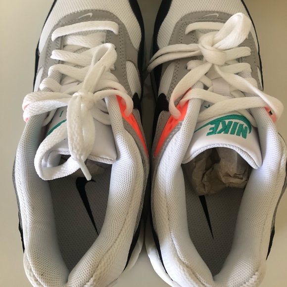 Womens Nike Air Max Correlate White/New Green/ Bright Mango/Black Size 7 - Picture 7 of 11